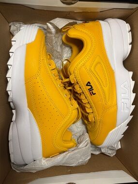 FILA Yellow Platform Sneakers